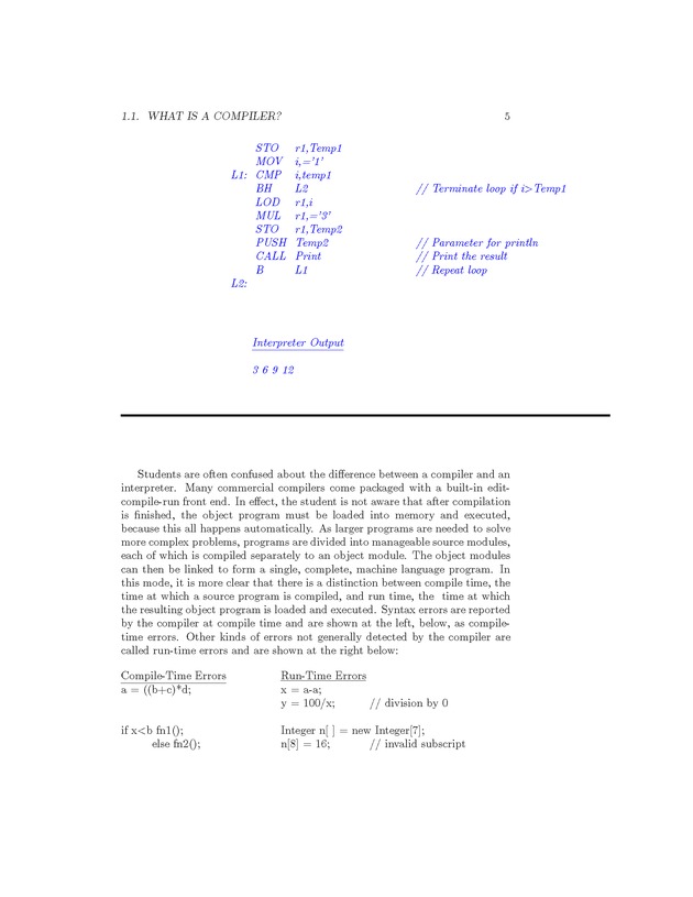 Compiler Design: Theory, Tools, and Examples - Page 5